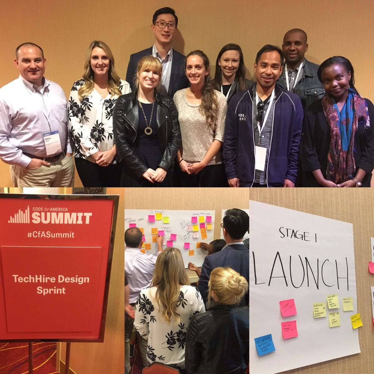 tessposner's tweet image. Thanks @codeforamerica for a wonderful #TechHire design sprint! Great time with Austin, Birmingham, Riverside, Seattle + more @OpptyatWork