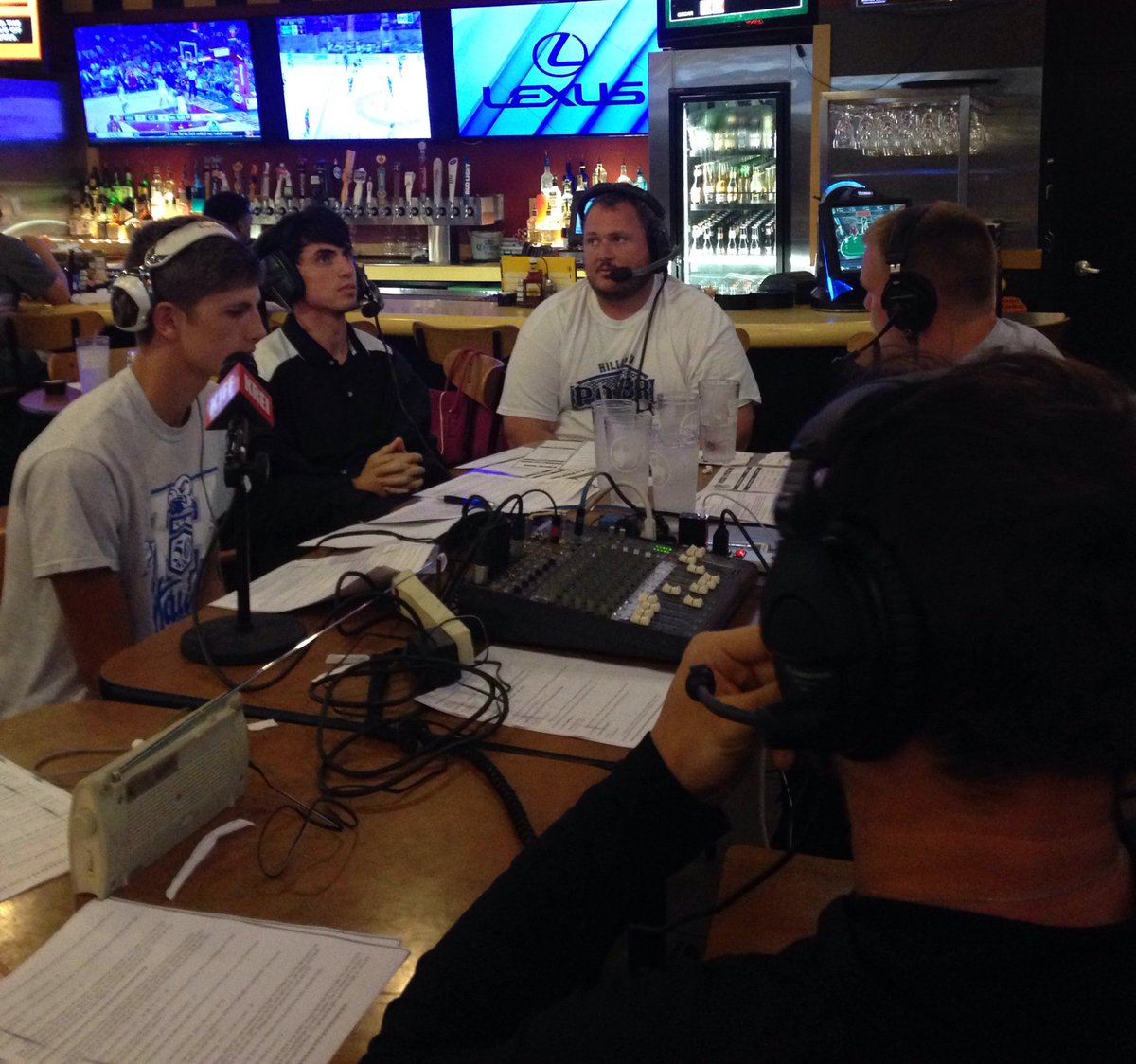 MyMoInfoSports's tweet photo. The @HHS_Footballers squad with us right now on J98! @HHS_Athletics https://t.co/3PPw8WVewz