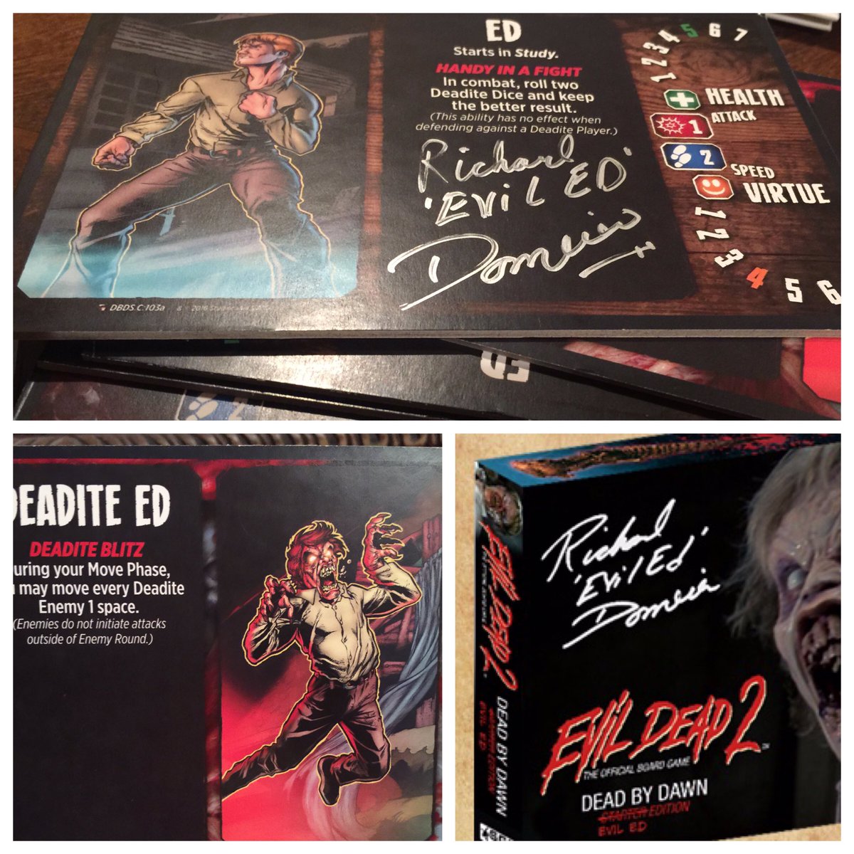 Limited Edition, Evil Dead 2 Board Game--the Evil Ed Edition. The Hand signing has begun.
#EvilDeadNews