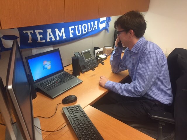 EJonesGT's tweet photo. We had a great time calling the first round of admitted MMS students this morning! Welcome to #TeamFuqua. https://t.co/sguKPzHMz9