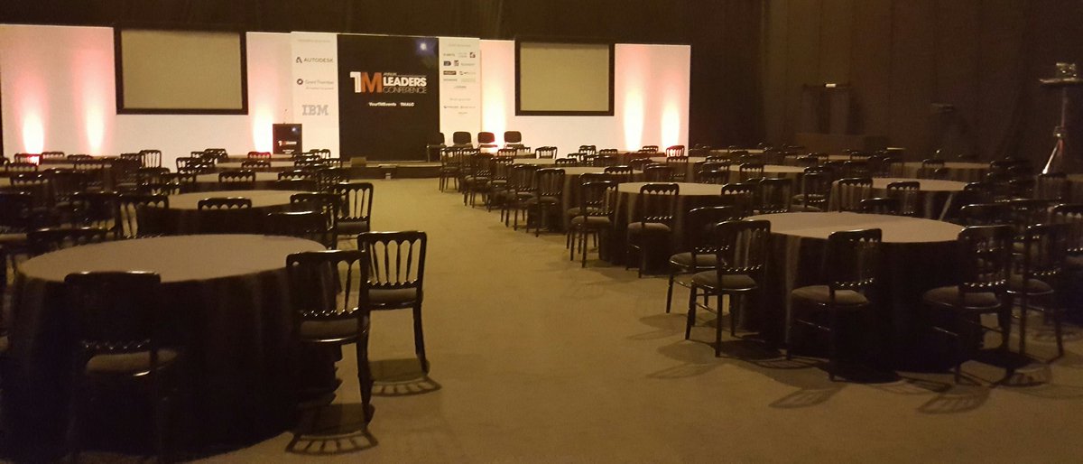 KBirinderRoss's tweet photo. The room is ready for #tmalc now just need the delegates to turn up. Looking forward to it. @TheManufacturer #tmlive #ukmfg https://t.co/fARfwqJZAA