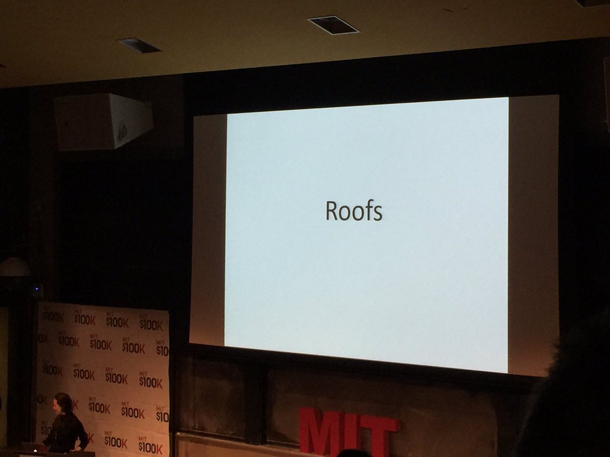 #roofs attacking the problem of housing for students with crowdfunding platform to help build housing #mit100k #sloanfellows
