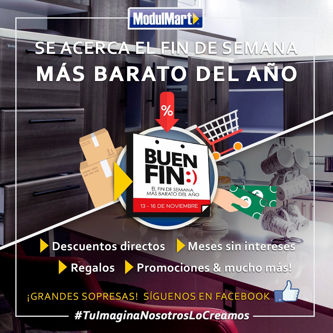 ModulmartMX's tweet image. Entramos en el mes de Noviembre y con el tendremos el fin de semana mas barato del año. Estar atentos Modulmart.com