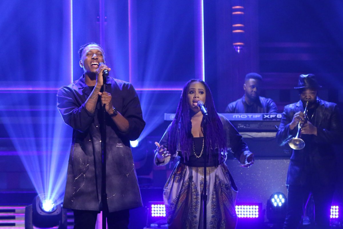 lecrae's tweet photo. Lucky to have @lalahhathaway joining me tonight for @FallonTonight @jimmyfallon! #LecraeOnFallon #CantStopMeNow https://t.co/hC5aSL5Hh2