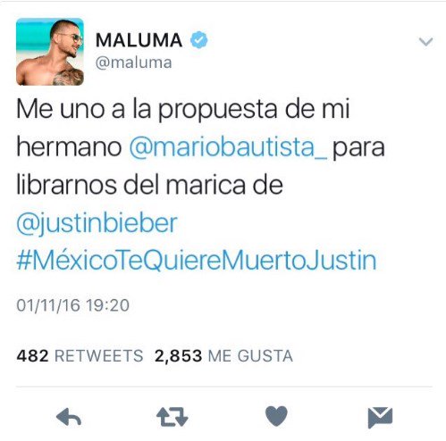joseph420003's tweet photo. Agradecer a @mariobautista_ por el HT  #MéxicoTeQuiereMuertoJustin https://t.co/weSCrQS5y4