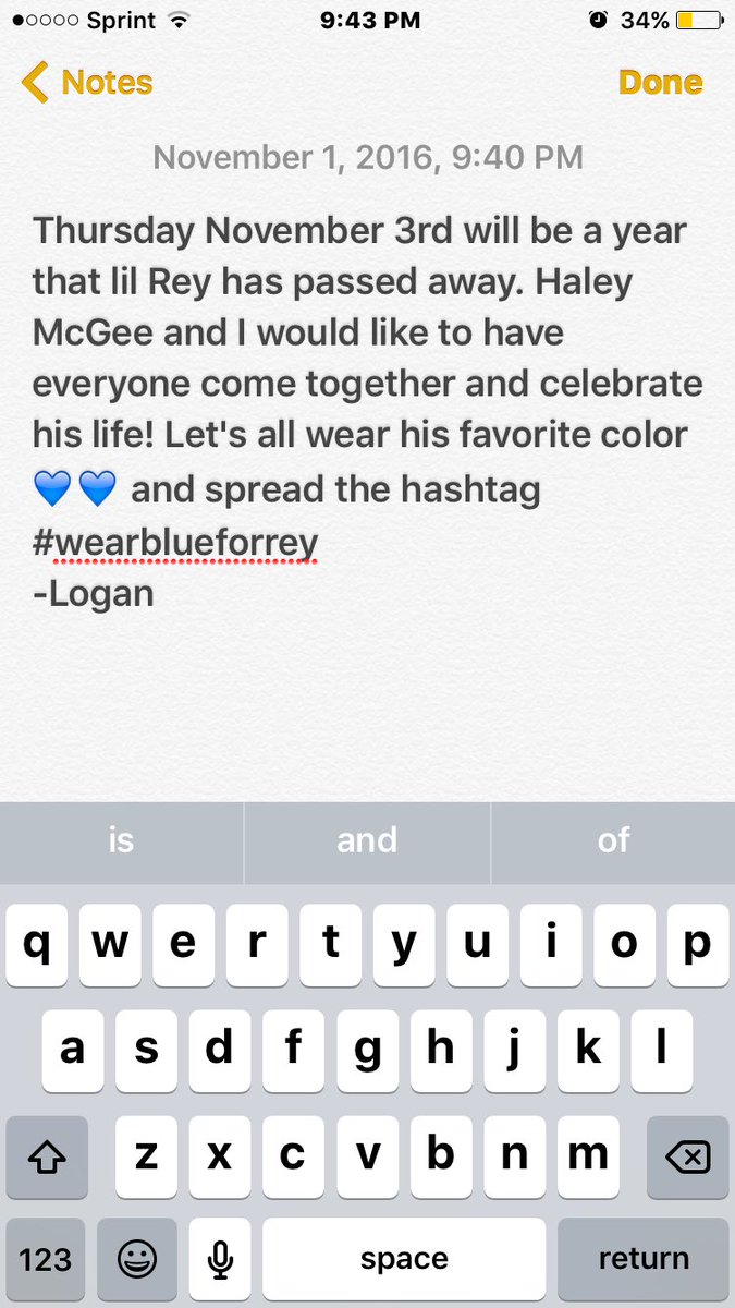Spread the word and retweet it 💙 #wearblueforrey