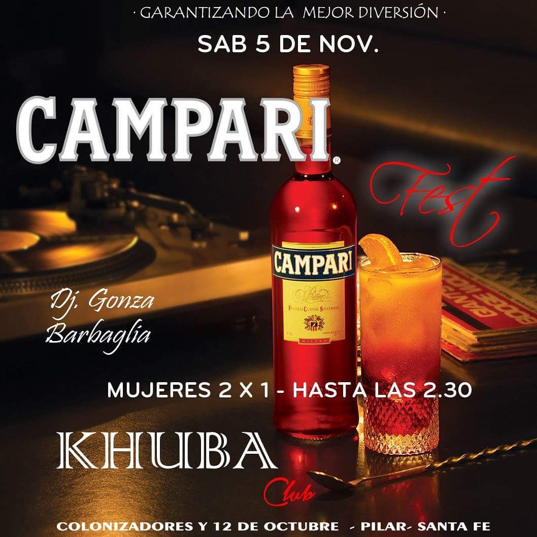 KhubaClub's tweet photo. TE ESPERAMOS ESTE SÁB 5 DE NOV. #CampariFest 
MUJERES 2 X 1 HASTA LAS 2.30 @GonzaBarbaglia 
★ Khuba Club  GARANTIZANDO LA MEJOR DIVERSIÓN★ https://t.co/wic59pZmZf