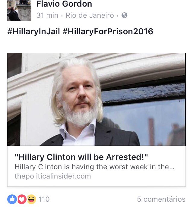 aassibarreto's tweet photo. #GoodByeDarling #CrookedHillary https://t.co/0E0RqB4DaA