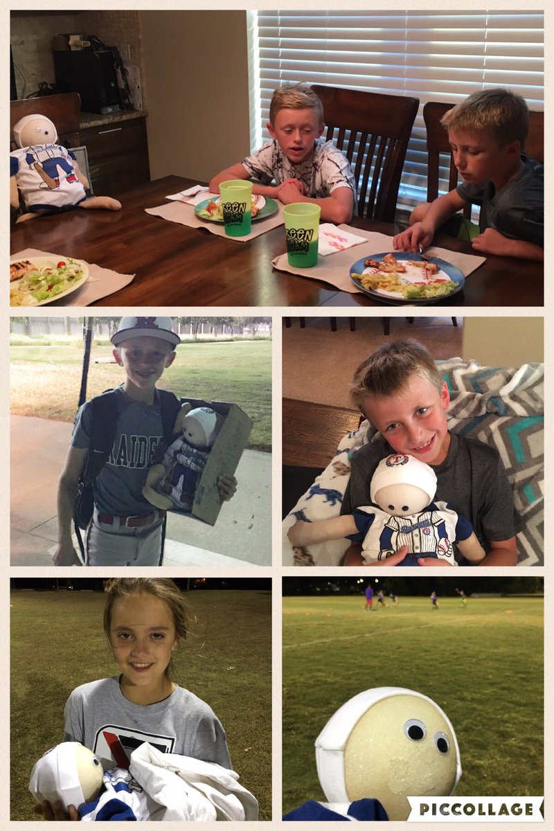 cmarluke's tweet photo. Flour baby, Wade, has had a long day. School, baseball practice and football practice. @SFLPearson SFLPearson https://t.co/PMZjwCagtx