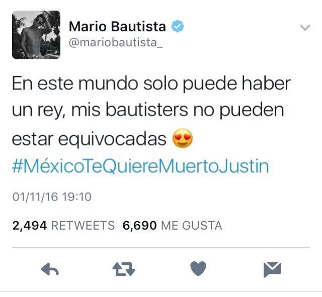JavalosR7's tweet photo. #MéxicoTeQuiereMuertoJustin Como te atreves a insultarlo https://t.co/9gD23vequZ