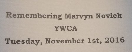 Fond memories shared about Marvyn Novick (1940-2016) tonight at memorial, former Dean <a href="/RyersonFCS/">@ryersonfcs</a> and faculty member <a href="/RyeSocialWork/">Ryerson Social Work</a>