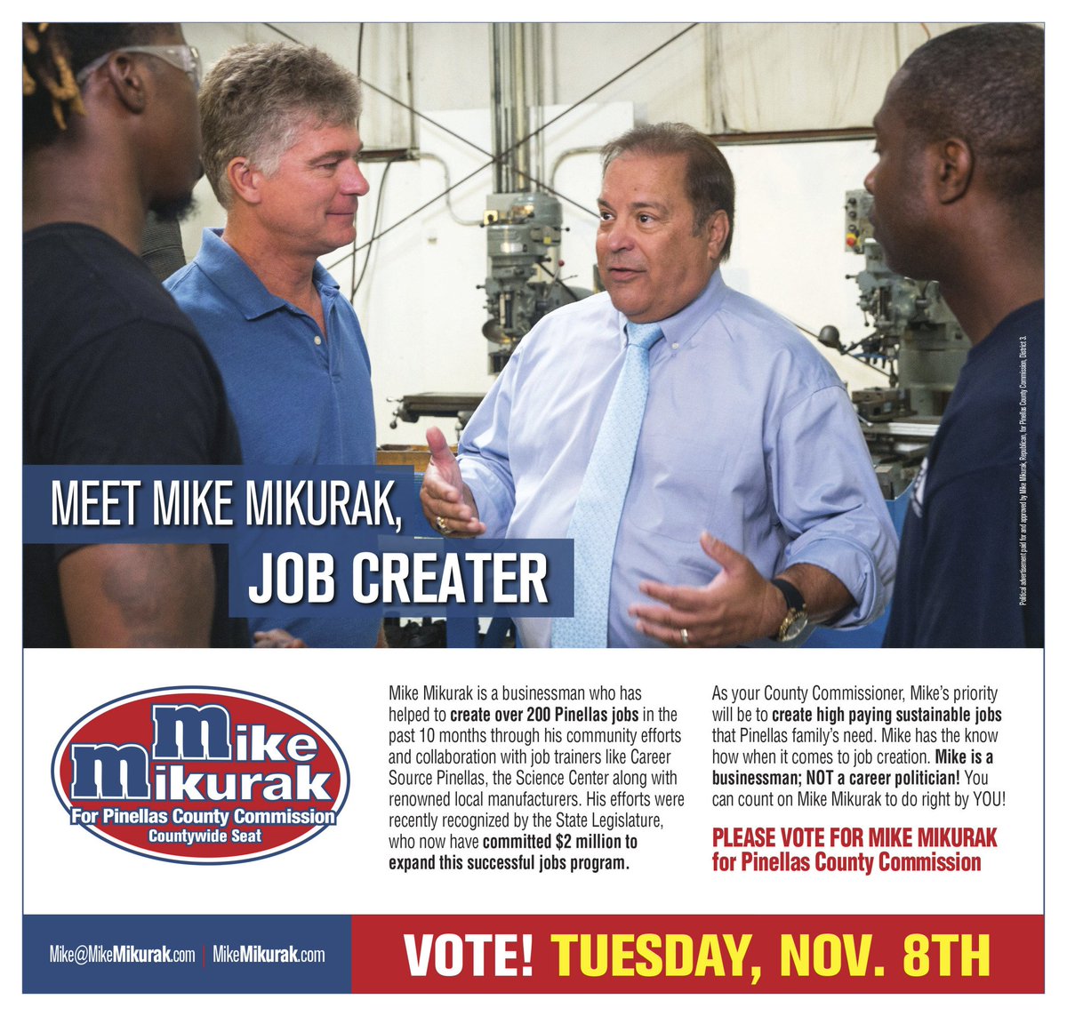 MikurakM's tweet photo. RT if you think Pinellas County needs better paying, longer lasting jobs! https://t.co/JhcPyBHbRT