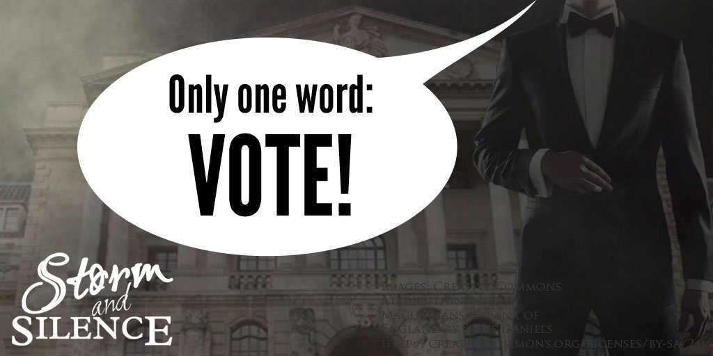 TheSirRob's tweet photo. Mr Ambrose demands: VOTE NOW! ;) Support @StormNSilence in the #GoodreadsChoice Awards 2016: https://t.co/Eiy266eBYt https://t.co/01PrCAW8Sq