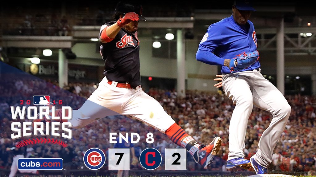 Cubs's tweet photo. #LetsGo to the 9th. https://t.co/bh0qefYcK0 https://t.co/4rSJjrMWT5