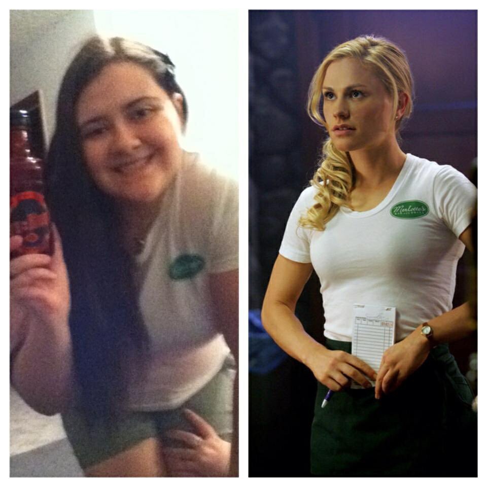 deanime_'s tweet photo. Throwback to when I was Sookie for Halloween! @SamTrammell will you hire me? #TrueBlood #SookieStackhouse #Merlottes #AnnaPaquin @AnnaPaquin https://t.co/7EjNPHek2f