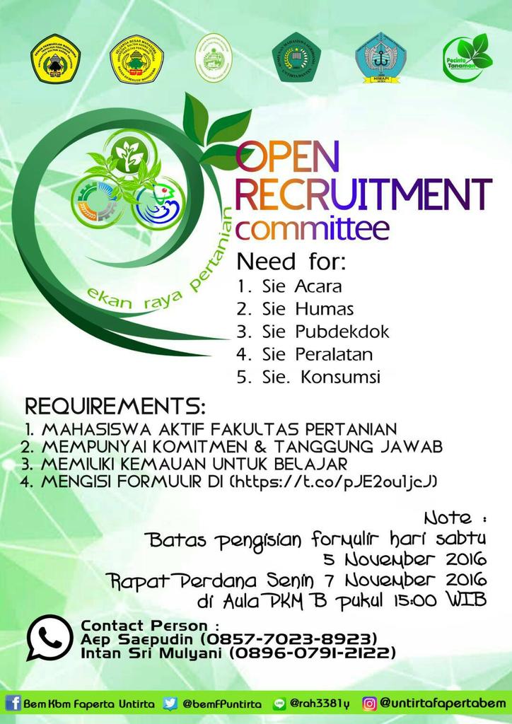Mau jadi panitia? Mau nambah pengalaman? Mau nambah temen? Cocok banget nih!
"OPEN RECRUITMENT PRP'S COMMITTEE!"