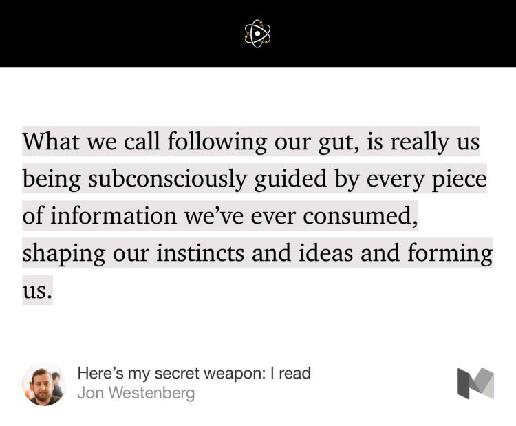 devtech_blog's tweet image. “Here’s my secret weapon: I read” by @Jonwestenberg medium.com/hi-my-name-is-…