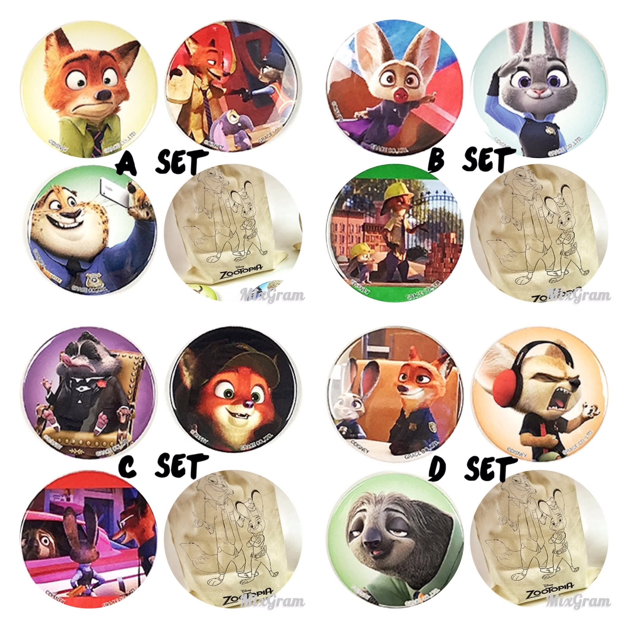 非売品 D23 Expo ズートピア2 ニック ジュディ 缶バッジ ディズニー ダッシュ グリーン ズートピア ニック ジュディ 缶バッジ