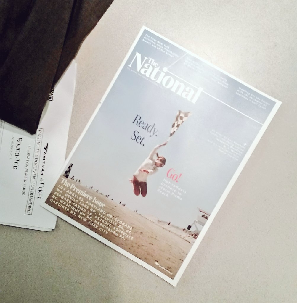 Rachel__Reilly's tweet photo. 5am @Amtrak from #DC to #NYC made better by a free copy of The National. Makes me miss @MillennialTrain! CC: @jordhell #MTPTrain #amtrak https://t.co/K2E08ZSXMD
