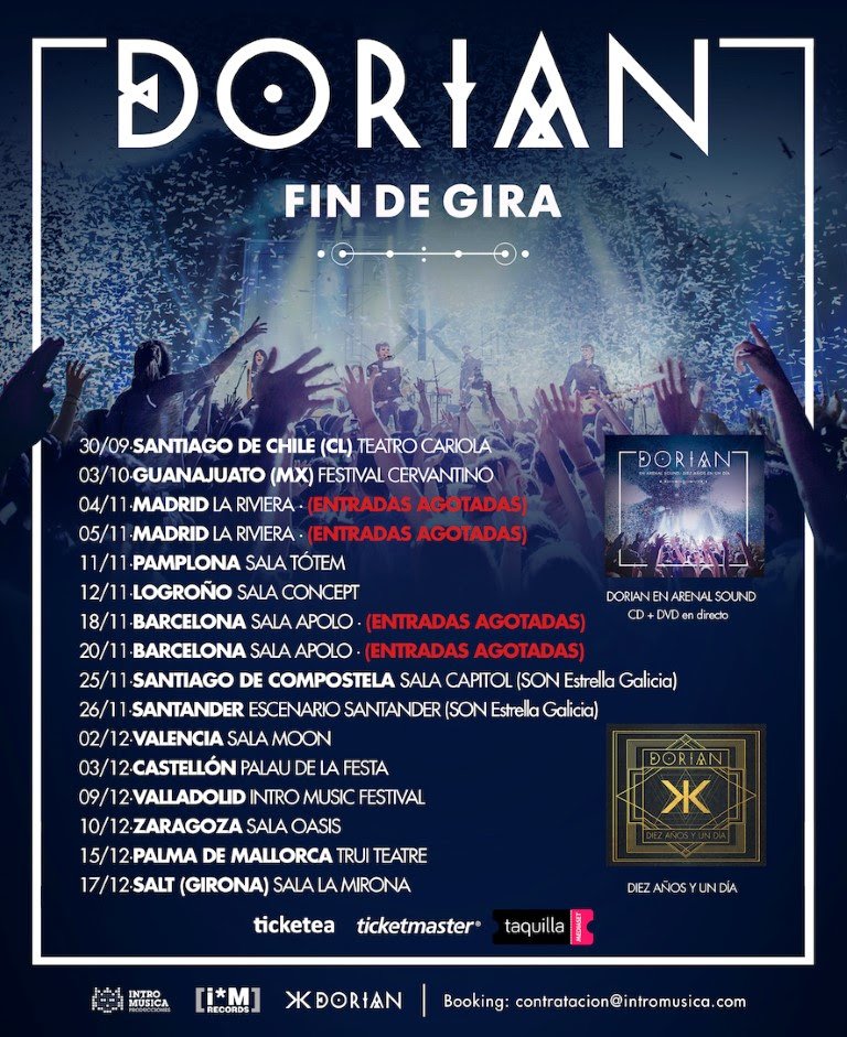 El viernes y el sábado, #Madrid volverá a rendirse ante los 10 años de <a href="/Dorian_Oficial/">Dorian</a> desde <a href="/LaRivieraSala/">Sala La Riviera</a>. Doblete con SOLD OUT!