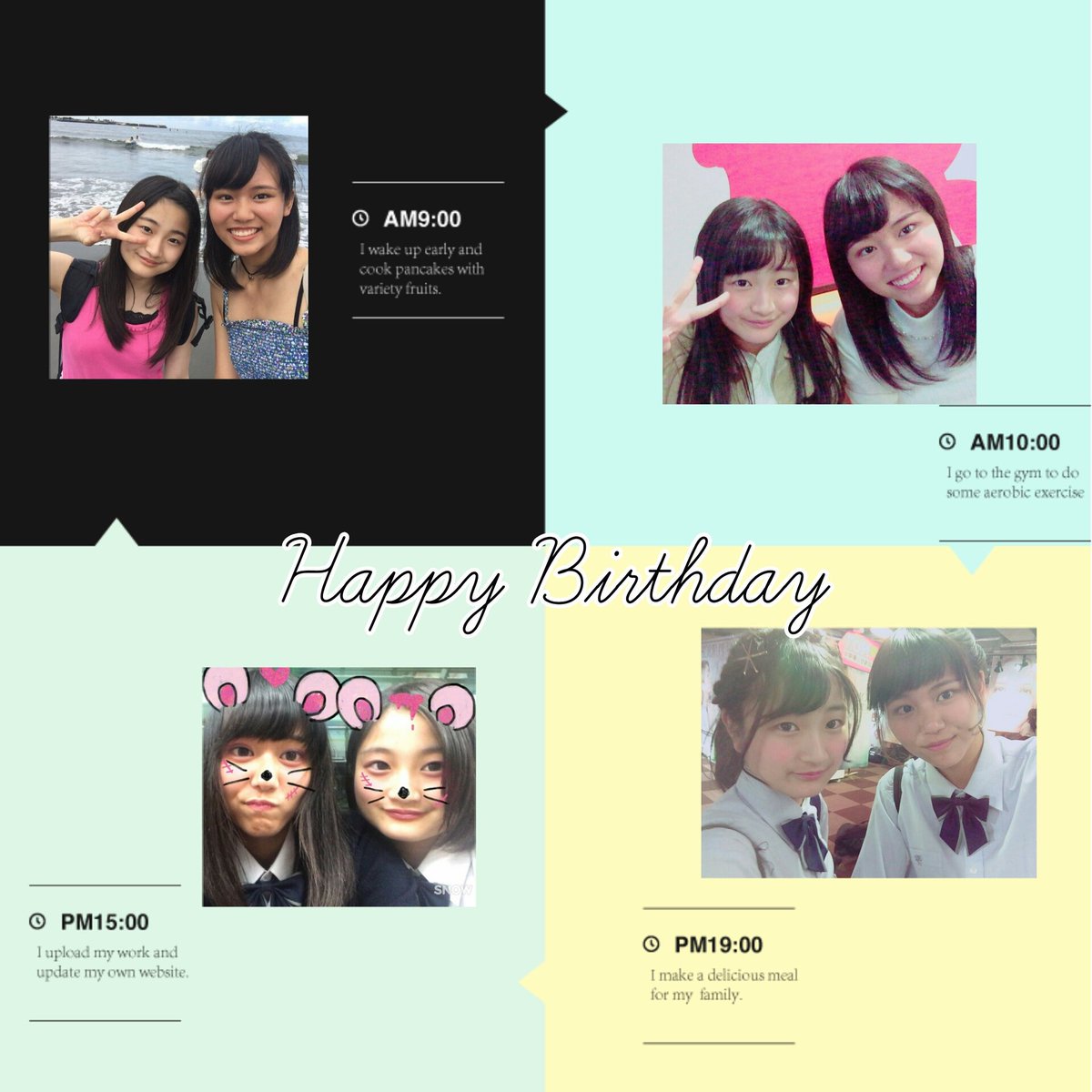 @1glee102 
きょうたん!!誕生日おめでとう🎂
本当に今年になってから、きょうちゃんといる時間多くなって、仲良くなれた気がする〜✨
可愛くて優しいだけじゃない、ヤバい所も見つかったけど、そこもきょうたんの魅力だね😁笑
これからも、沢山たくさん思い出つくろーね😌大好き❤