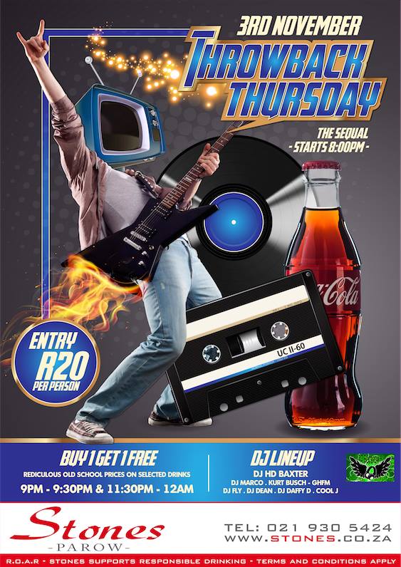 Kick yor weekend off at Stones Parow Thur 3 Nov. Im up 12-1 with Fly, Cool J, Dean, Daffy D &amp; <a href="/H2DBeatbreakers/">H2D Beatbreakers</a> #ThrowbackThursday <a href="/elianncro/">queen_b_1st_lady</a>