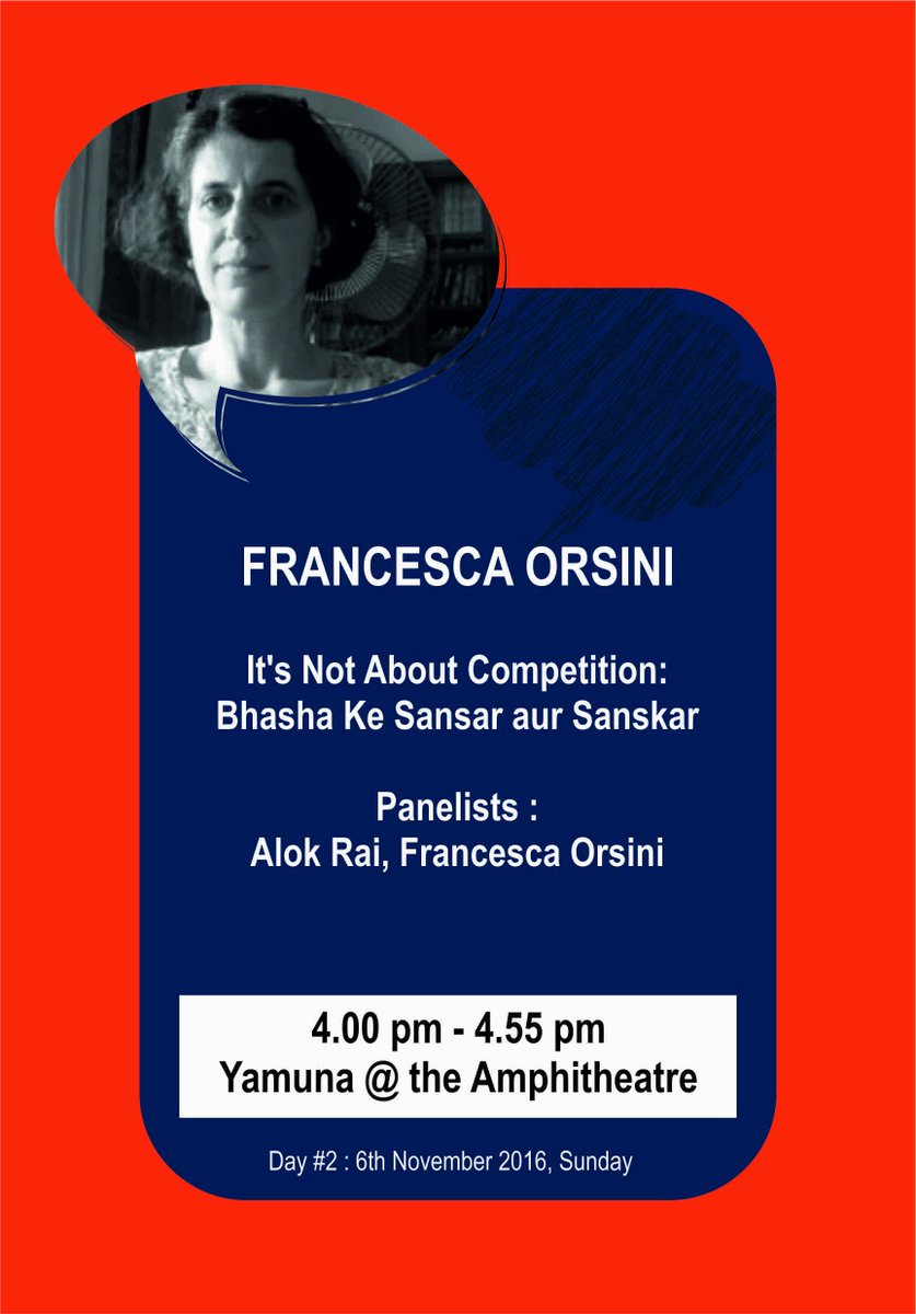 ILFSamanvay's tweet photo. There are issues between languages and then there's the politics between them. Listen to #FrancescaOrsini &amp; #AlokRai question. #ILF16 https://t.co/yJkwiBLkWZ
