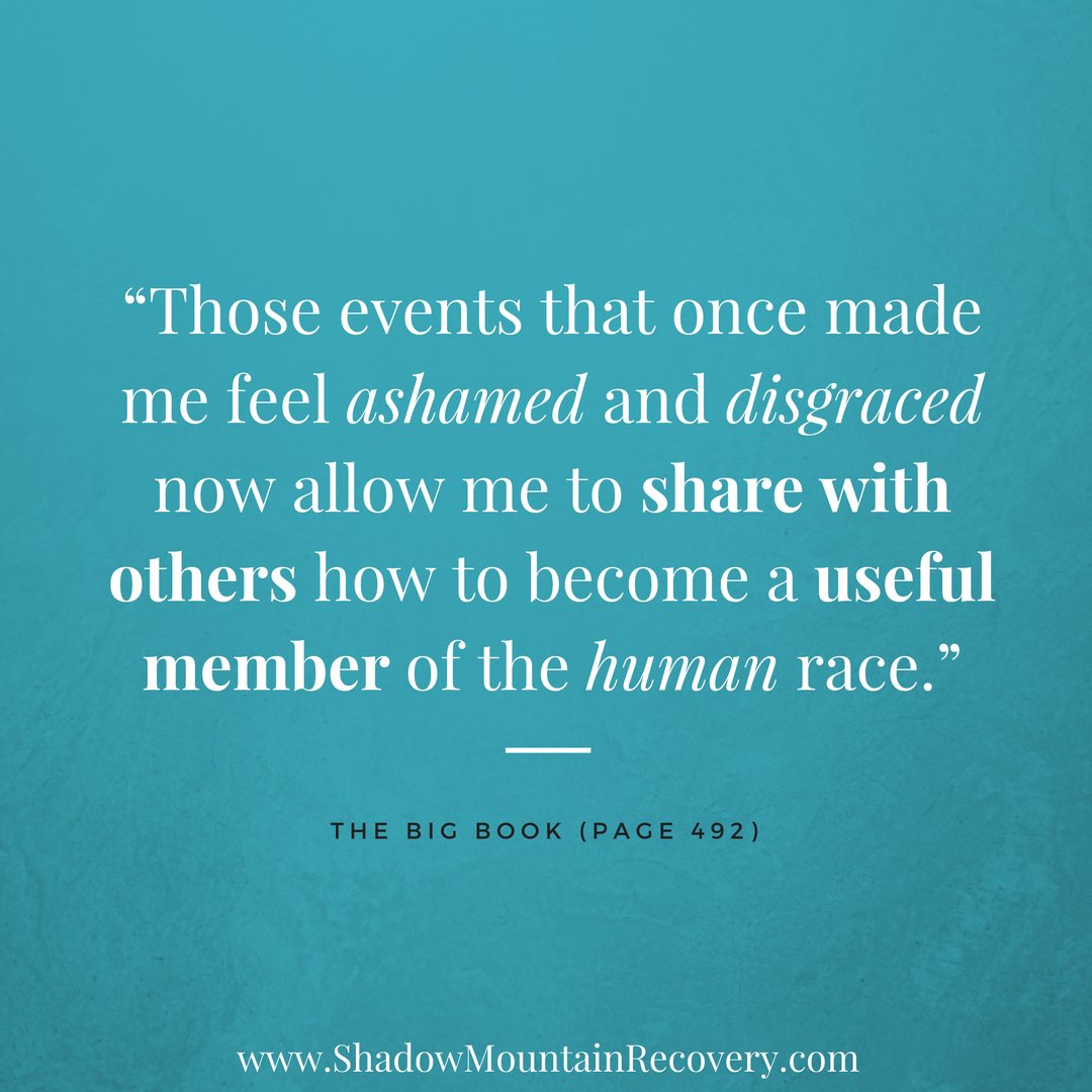 SMRecovery's tweet image. shadowmountainrecovery.com ○ #TheBigBook #Quote #Addiction #Recovery #Inspiration #ShareYourStory #GiveBack #12Steps #Colorado #Utah #NewMexico