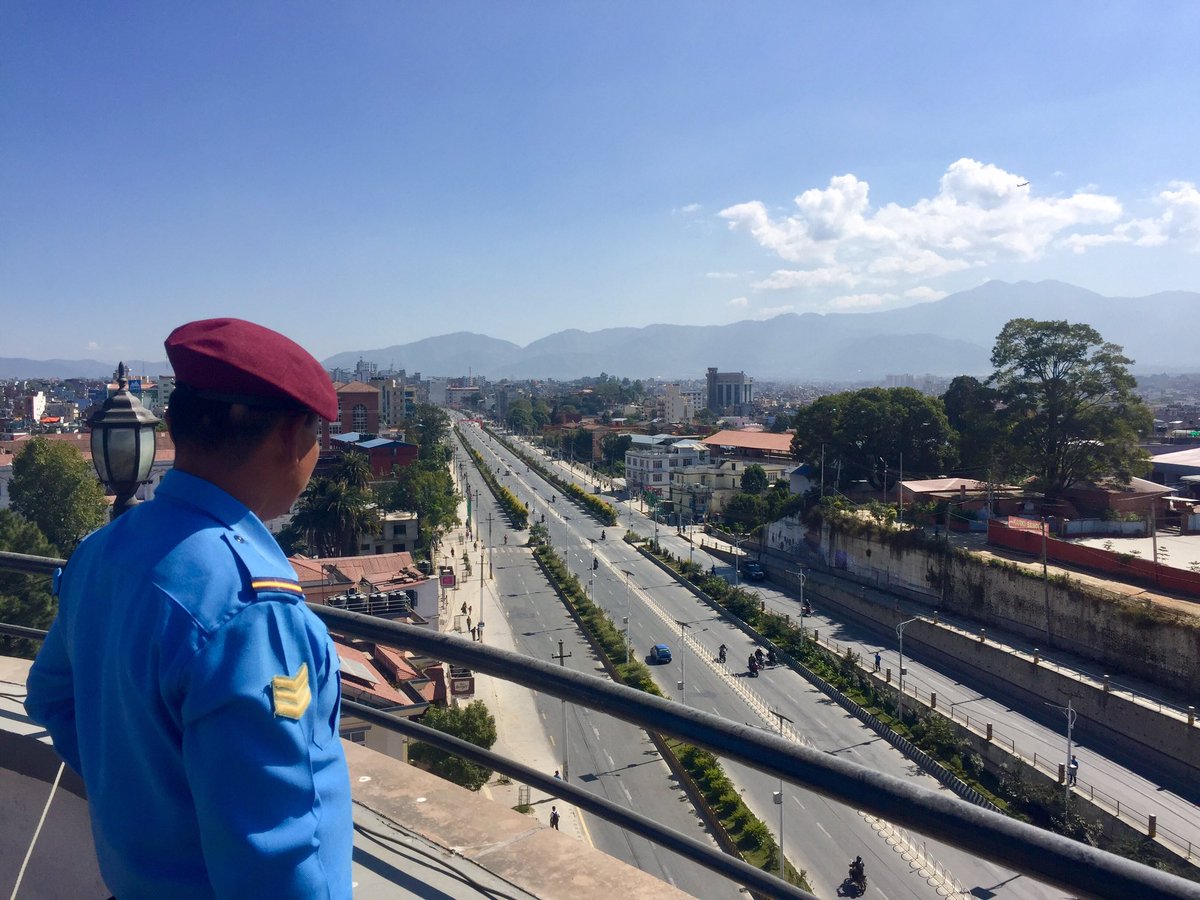 pawanrajpaudel's tweet photo. View from rooftop of Thaha Sanchar Network. #IndianPrezVisit #ToughSecurity https://t.co/ebBdcLJ3j8