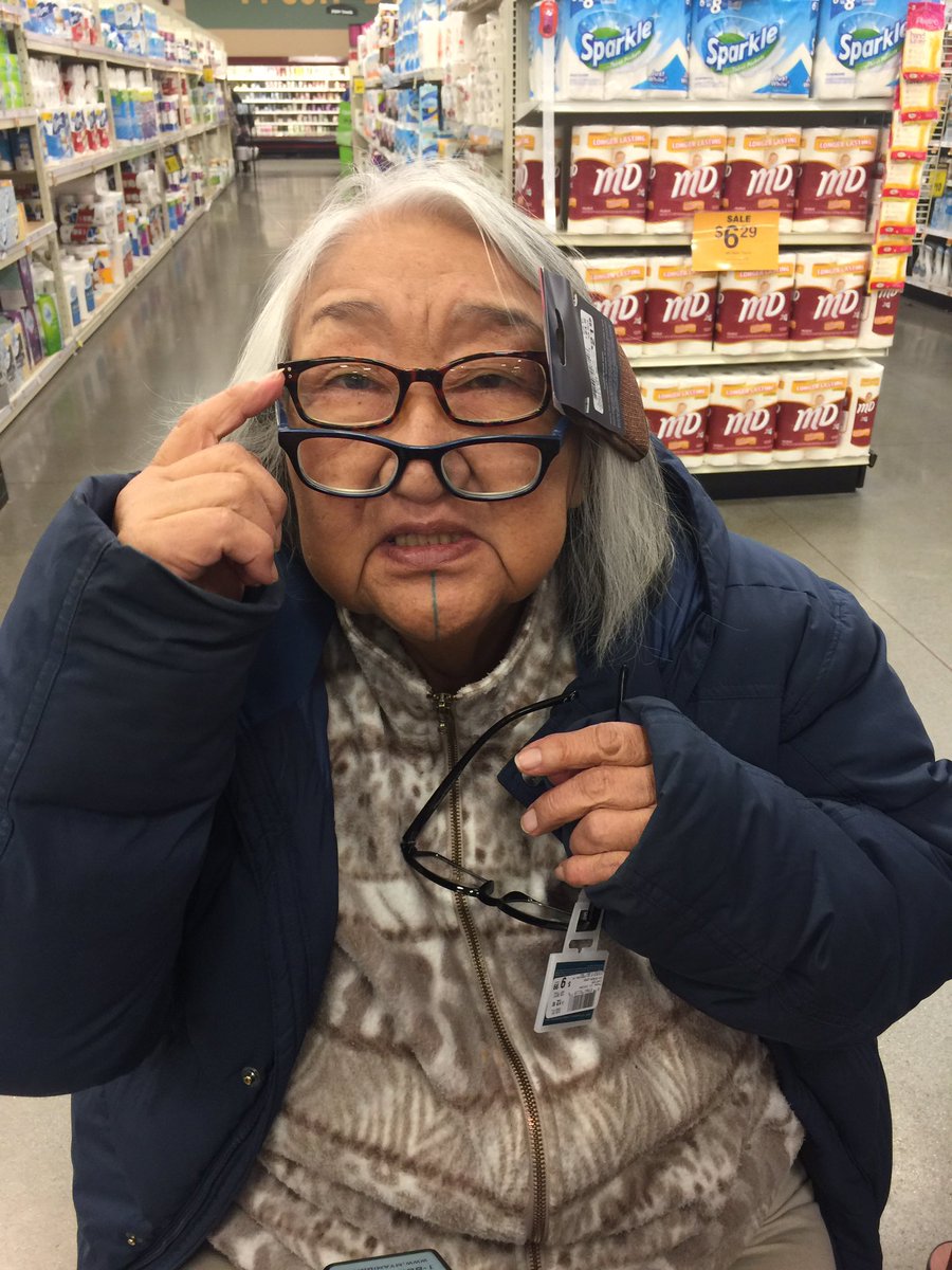 AKU_MATU's tweet photo. My Mom needed a spare pare. The "Elder Approved" Elder is approving this message. She's in the #futureancient all week. @AnchorageMuseum https://t.co/g9HOZN5GUh