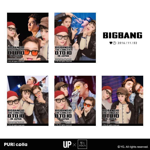 スーパースピンズ神戸三宮opa店 Furyu Up Bigbang 本日から店内にあるプリクラupがなんとbig Bangとコラボ開始 なんと背景がbig Bangメンバーに 12月29日までの期間限定です ºdº