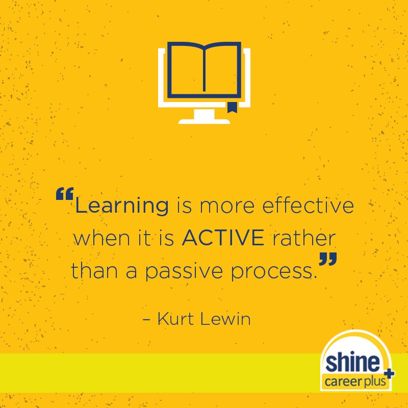 ShineCareerPlus's tweet photo. Let's learn something new today. #QuoteOfTheWeek #eLearning https://t.co/1TByHS9JV7