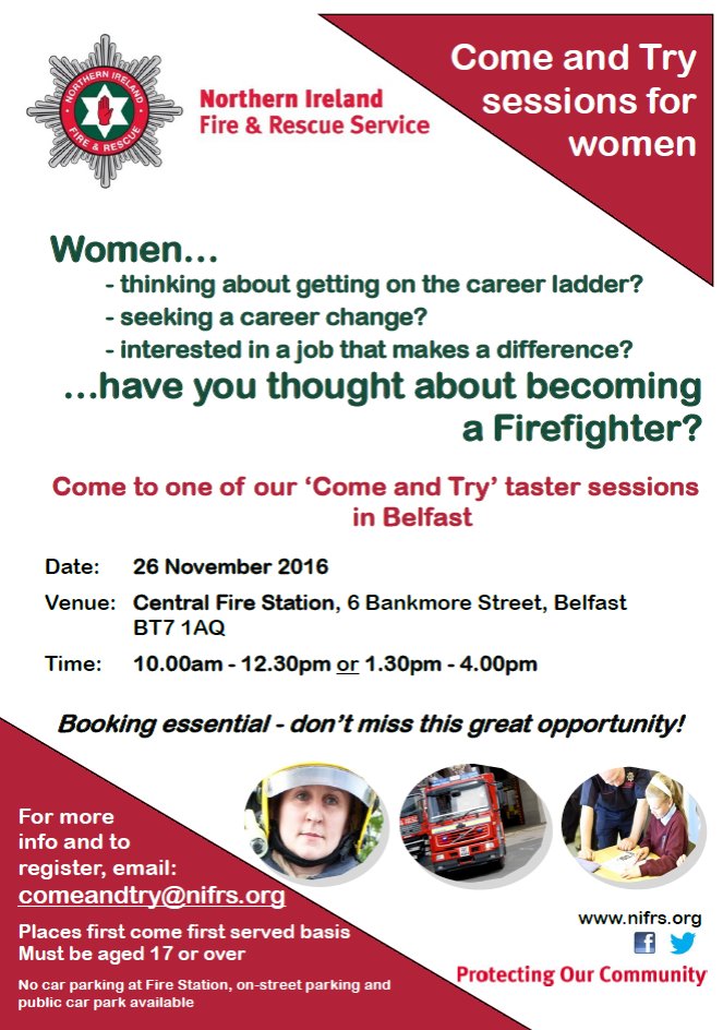 We are hosting Come &amp; Try Days for Women on 12th &amp; 26th Nov, in Derry &amp; Belfast. Register at comeandtry@nifrs.org. bit.ly/2ezaYZe
