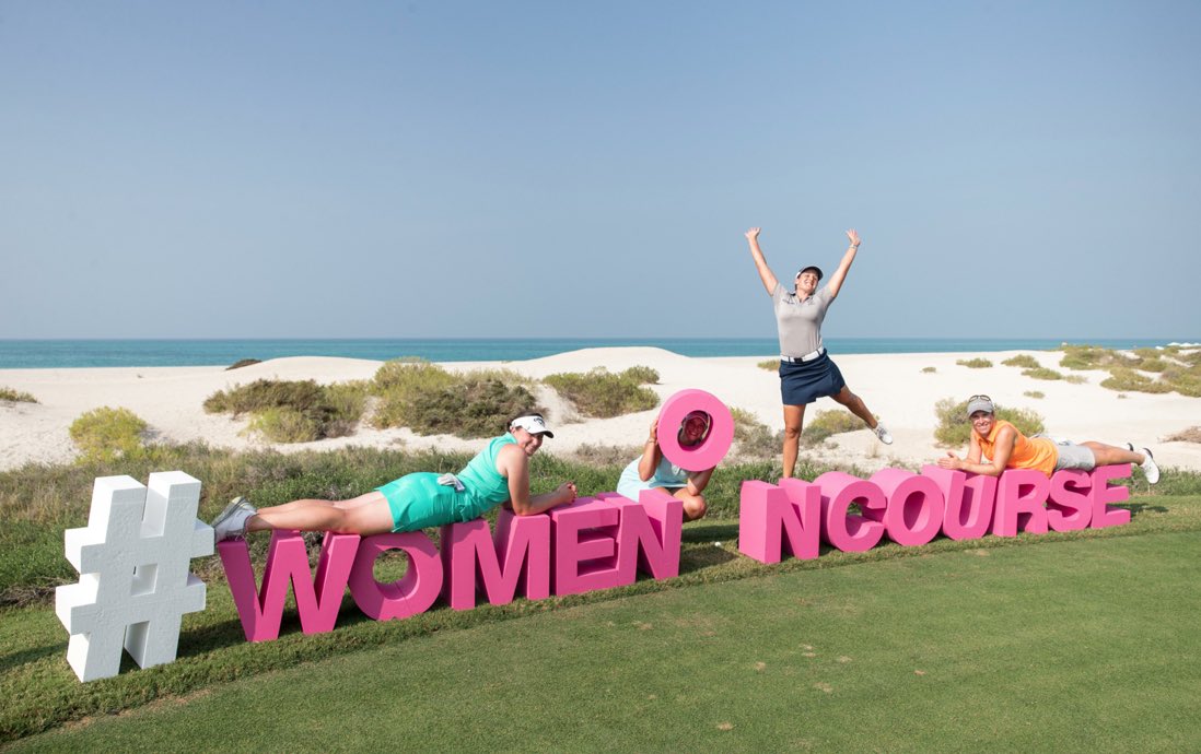 SaadiyatBeachGC's tweet photo. Good luck this week @hollyaitchison @chartgolf @SophWalks @Nicole_Garcia72 #womenoncourse @FBMLadiesOpen @LETgolf @Troon https://t.co/RwBumpGpBz