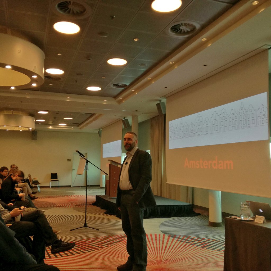 biboudis's tweet photo. Being cool, general chairing @EelcoVisser @splashcon #oopsla16 https://t.co/S7KcWGBnTf