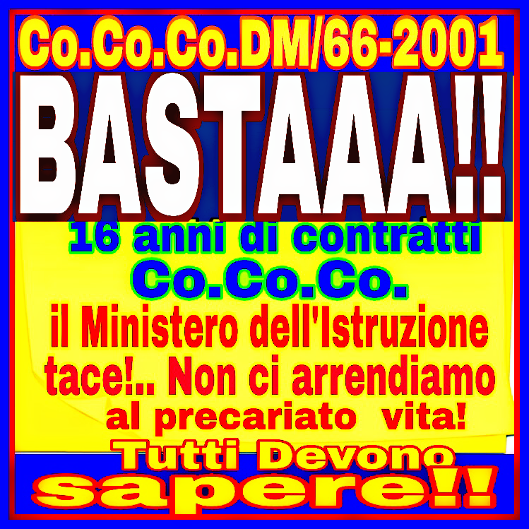 CoCoCoDM66_2001's tweet photo. .@ilmessaggeroit #precariStatali da 27 anni, 16 da #CoCoCoDM66_2001 unici in Italia sfruttati ed esclusi da ogni forma di stabilizzazione https://t.co/SDkFzZiPUF