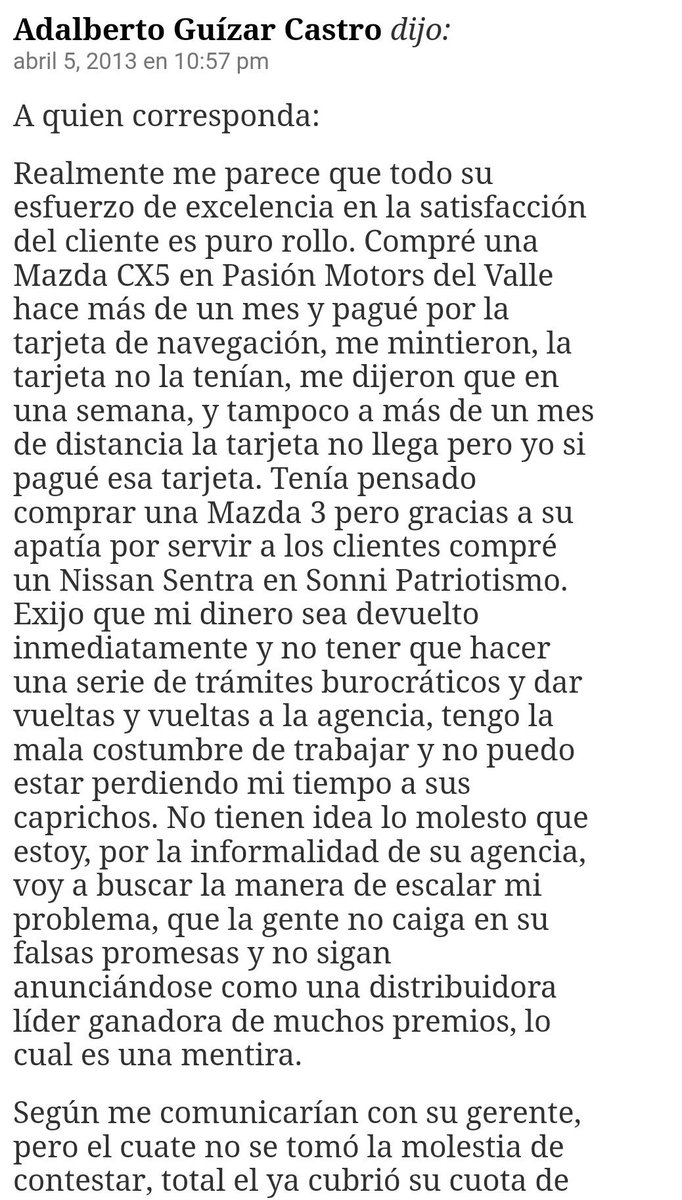 ElSenosido's tweet photo. Que los reporteros se metan a las entrañas de @mazdaoax @MazdaOficial y de otras agencias, ya que @Profeco no quiere entrar ahí. @TuiteraMx https://t.co/K6veezUIA9