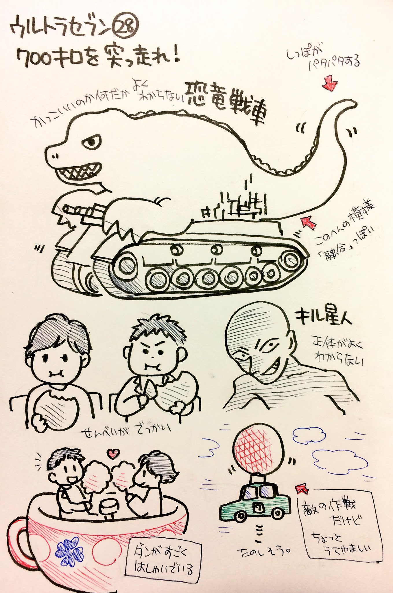 Twitter 上的 くまみ ウルトラセブンの怪獣をみた順に描く 700キロを突っ走れ 恐竜戦車 キル星人は正体不明なので犯人っぽく誤魔化しました これが噂の恐竜戦車か 今回は アマギ隊員以外 わりとみんな楽しそうで愉快な雰囲気でした T Co Twitter 上的 くまみ ウルトラセブンの怪獣をみた順に描く 700キロを突っ走れ 恐竜戦車 キル星人は正体不明なので犯人っぽく誤魔化しました これが噂の恐竜戦車か 今回は アマギ隊員以外 わりとみんな楽しそうで愉快な雰囲気でした T Co