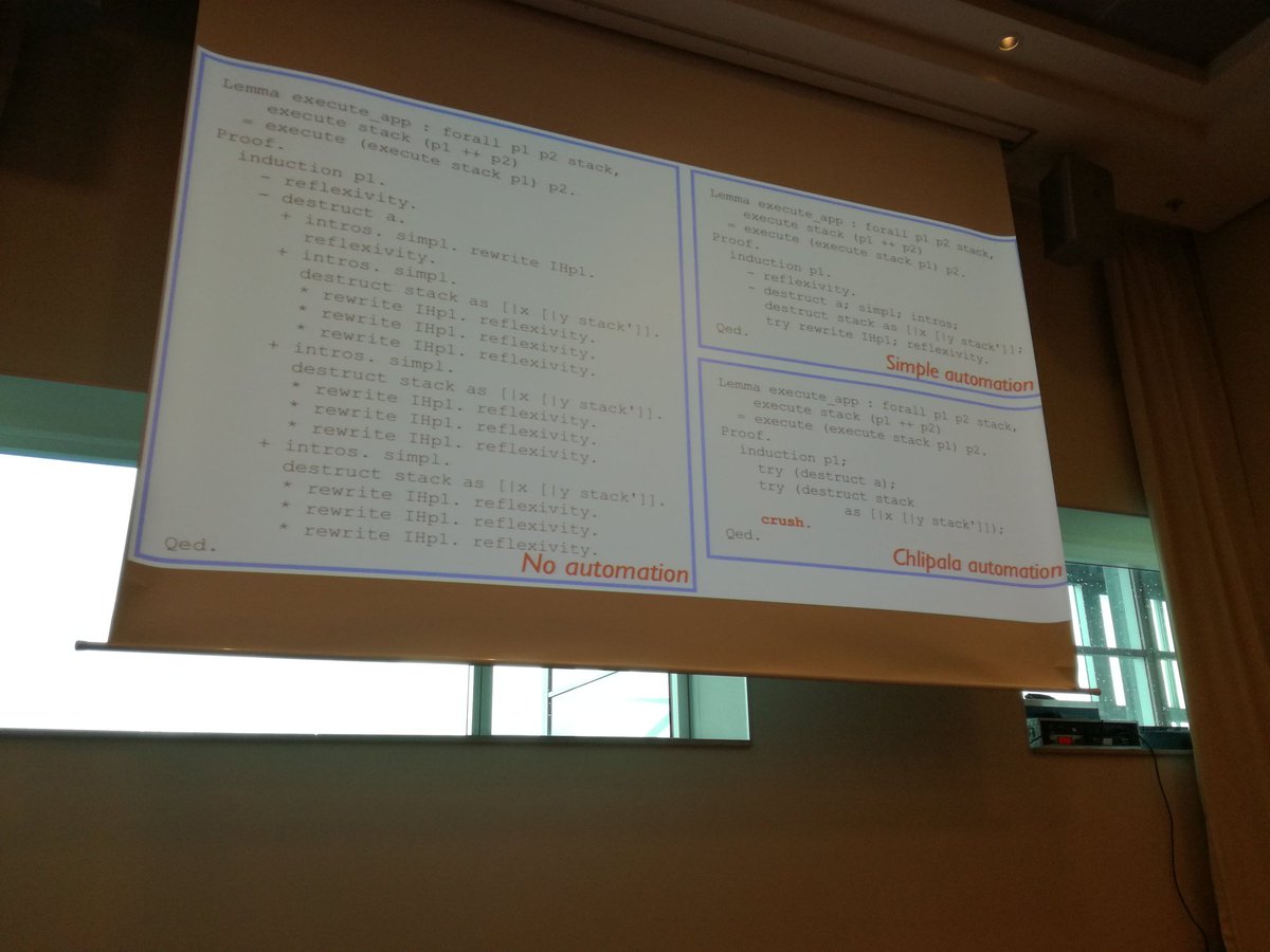 biboudis's tweet photo. "And if you are Adam ...." the Chlipala automation #oopsla16 @splashcon https://t.co/VYaFCjDAC8