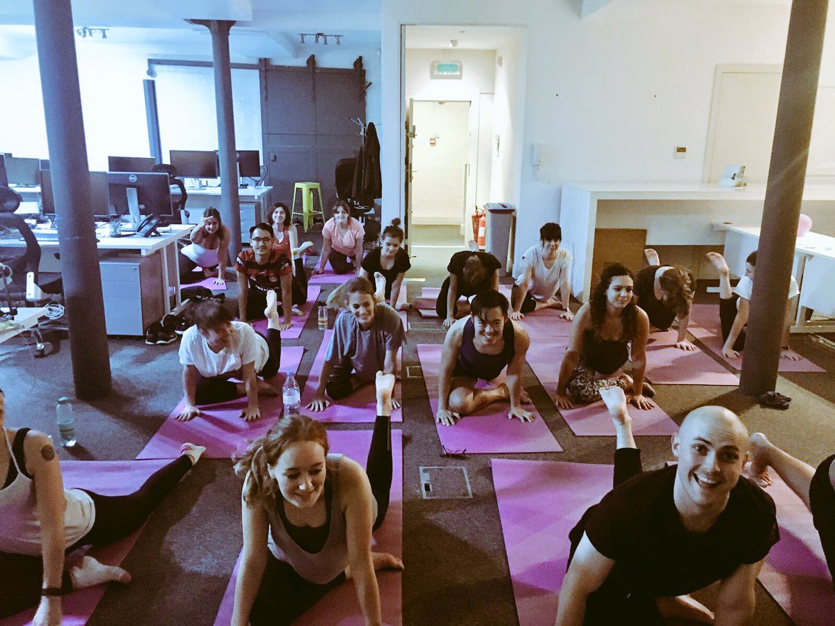Captify's tweet photo. Teams that stretch together,stay together #officeyoga #thecaptifydiaries #media https://t.co/vQedQT5lcL
