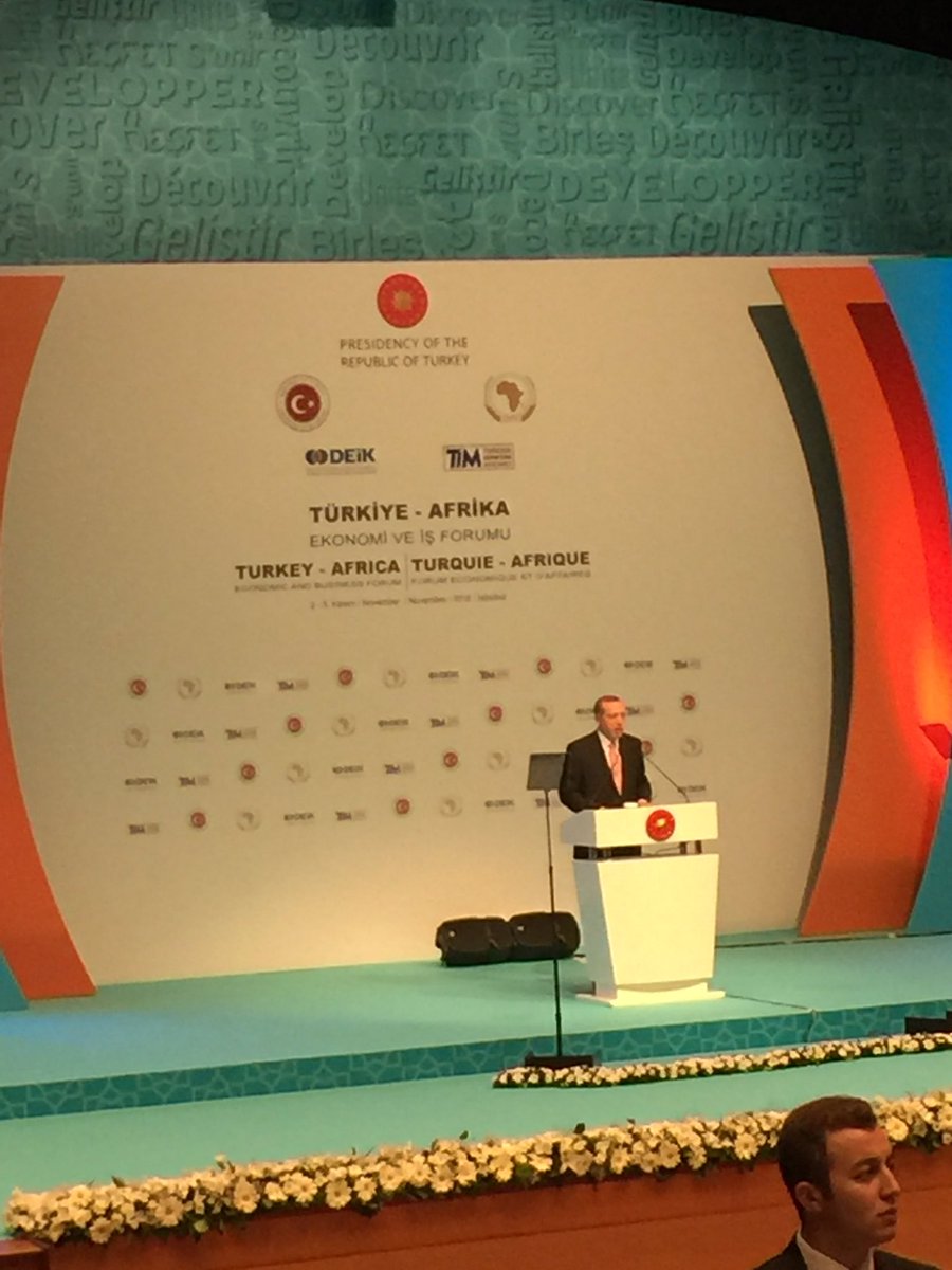 Cumhurbaşkanımız Sn. R.T. Erdoğan Türkiye-Afrika Ekonomi ve İş Forumu Açılışını yapıyor.