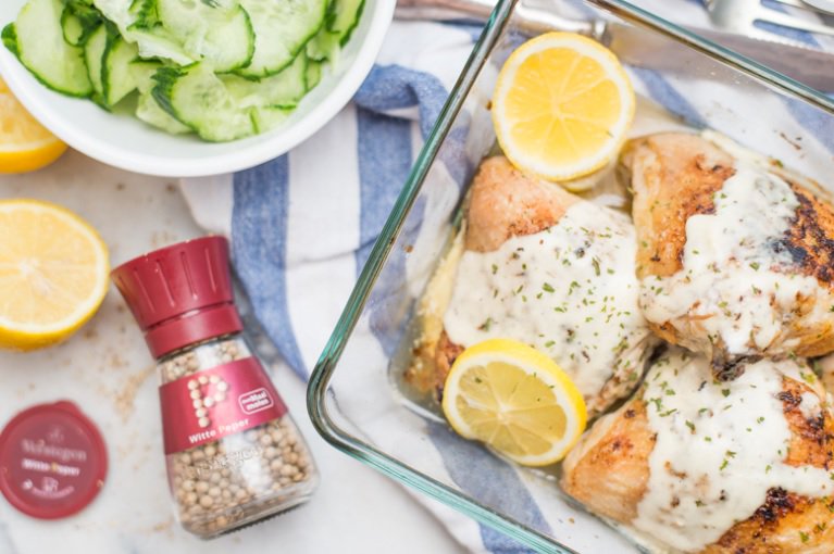 Bekijk hier bit.ly/2fbSaAI het recept voor Citroen-Witte peperkip uit de oven van foodblogger #OhMyFoodness