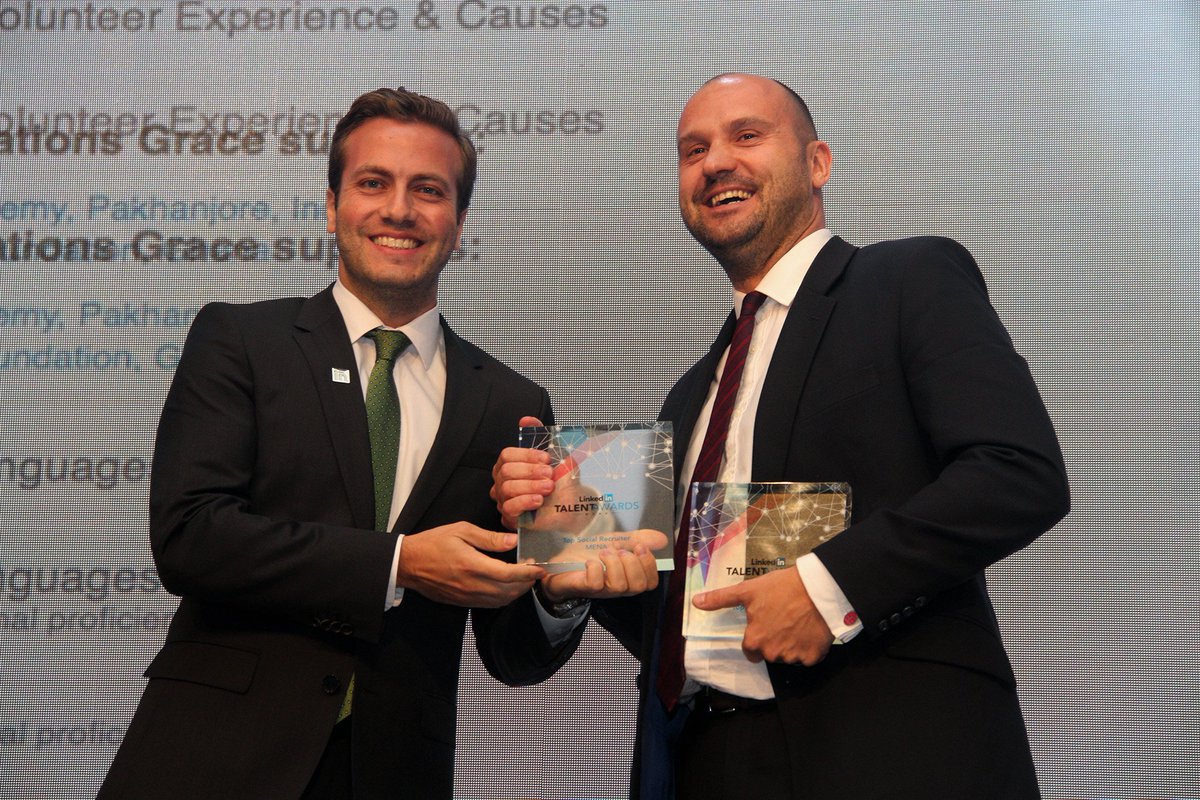 qatarairways's tweet photo. We’ve been awarded the “Best Talent Acquisition Team in Qatar” and "Top Social Recruiters in MENA" at the @LinkedIn Talent Awards MENA 2016. https://t.co/ngbw6HhaAT