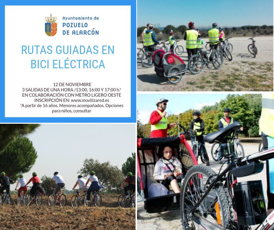 Educ_Pozuelo's tweet photo. Disfruta de un paseo en bici eléctrica en el #AEAPozuelo | Colabora @MLOeste | 5 y 12 de noviembre| Inscríbete https://t.co/qgeTx4Z4Jw https://t.co/vz6bsFRpjP