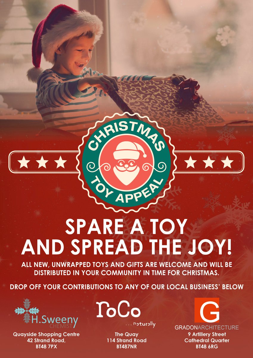 gradon_arch's tweet photo. GRADONARCHITECTURE with @RoCohairderry and @HSweeneyChemist in our Christmas Toy Appeal . 

#ShareAToyAndSpreadTheJoy

#DerryToyAppeal https://t.co/jx3cxL47el