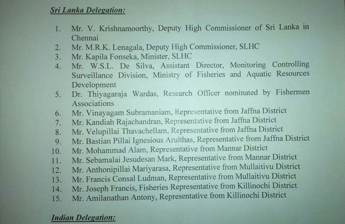 stevereports's tweet photo. Srilankan Representatives who are attending the #4thLevel #IndoSrilankan fisherman representatives talk https://t.co/3L7pmwJKrT