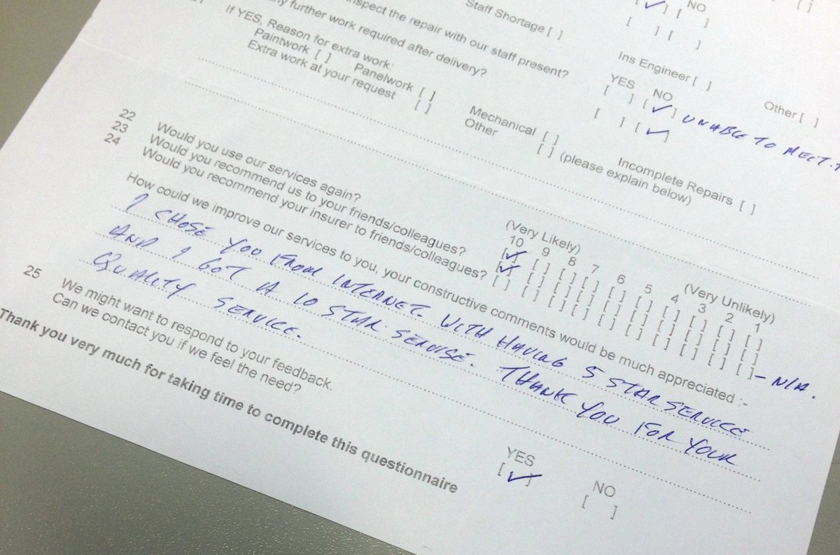 Panelcraft's tweet image. Some nice customer feedback in the post today. Chose us based on our 5 star reviews online, and received a 10 star service! #customerservice
