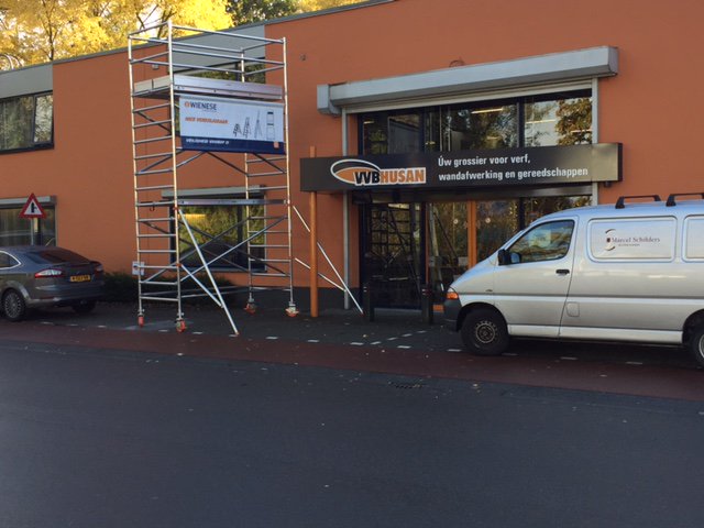 Wienese's tweet photo. Vandaag staan we bij #VVBHUSAN in #Tilburg voor de derde #Technodag. U bent welkom! #wienese #schilders #vakwerk https://t.co/lvPtS2WAZ2