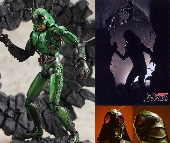 三年与太郎 A Twitteren 旧アーツブラック改造バッタ男 前のやつは顔の三面図と見比べるとかなり形状違ってたので頭部全体をリテイク まだ印象が違う気もするけど 一旦これをもってver1 0とする 資料も技術ももっと増やしてきたい ニチアサフィギュア改造部