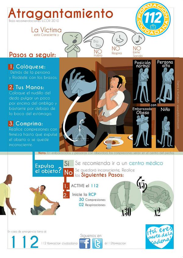 Llegado el caso ¿Sabrías qué hacer en un atragantamiento?
⏰
⏰
⏰
Cada segundo cuenta
⏰
⏰
⏰
 Aquí tienes información